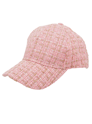 Pink Tweed Hat